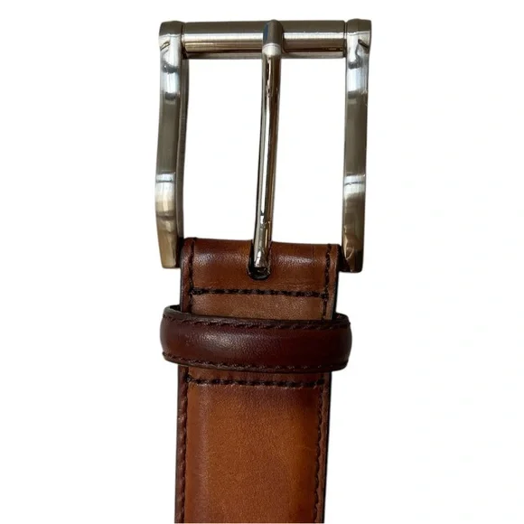 Magnanni Men's Brown Leather Belt - Picture 2 of 4
